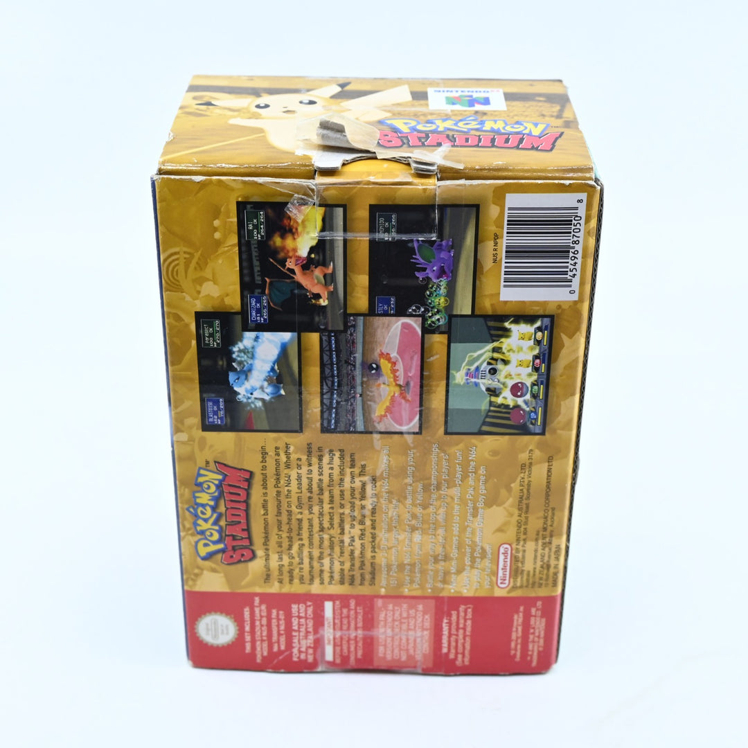 Pokemon Stadium - WITH N64 TRANSFER PAK - N64 / Nintendo 64 Boxed Game - PAL