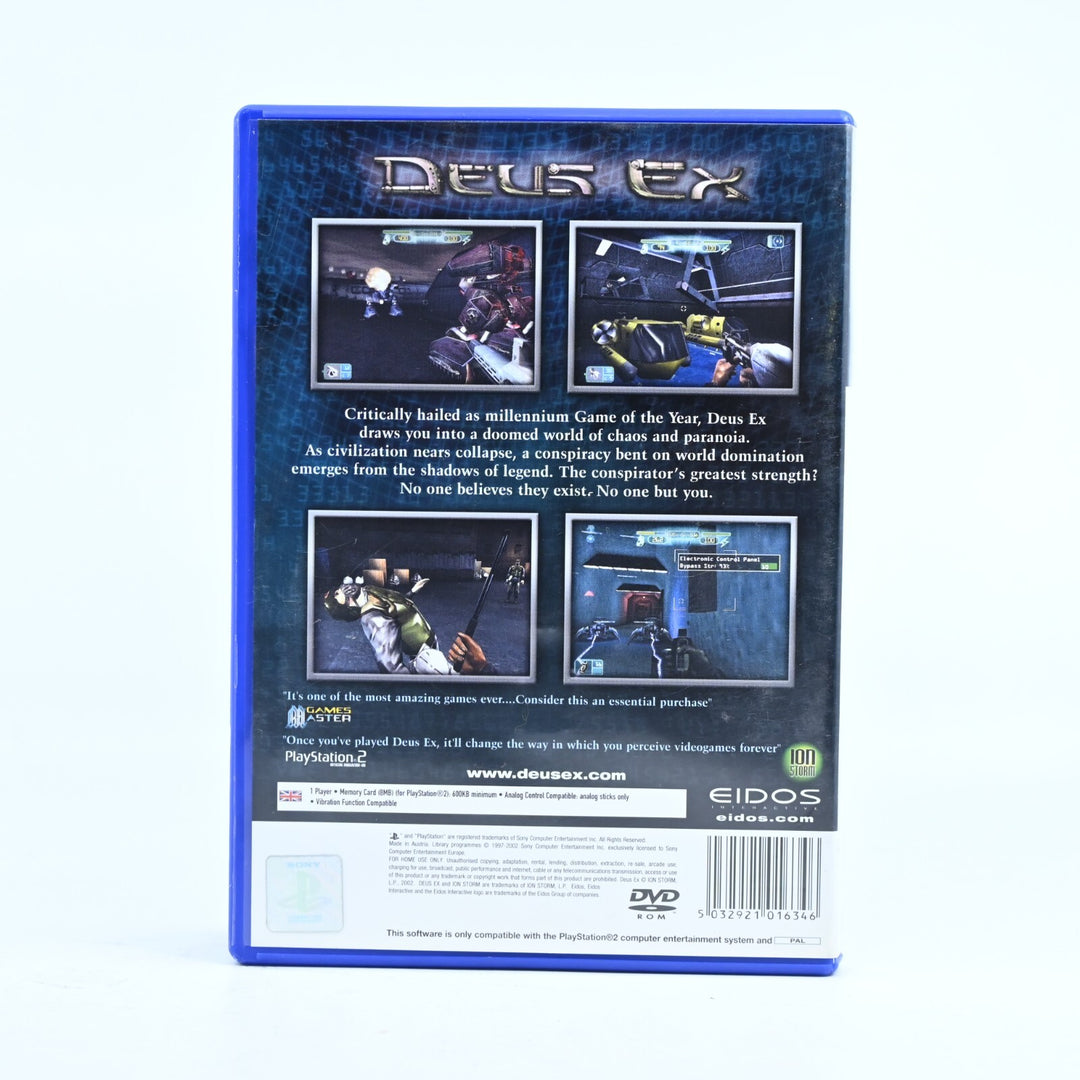 Deus Ex - Sony Playstation 2 / PS2 Game + Manual - PAL