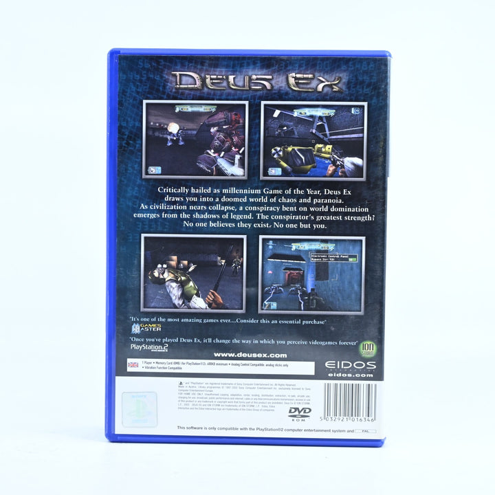 Deus Ex - Sony Playstation 2 / PS2 Game + Manual - PAL