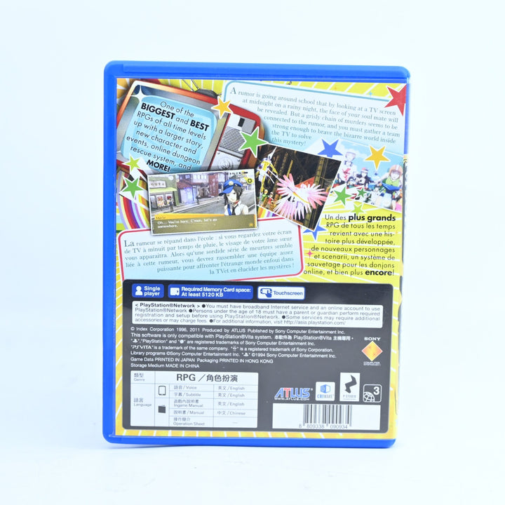 Persona 4 Golden - Sony PS Vita Game - English Playable Region Free - FREE POST!