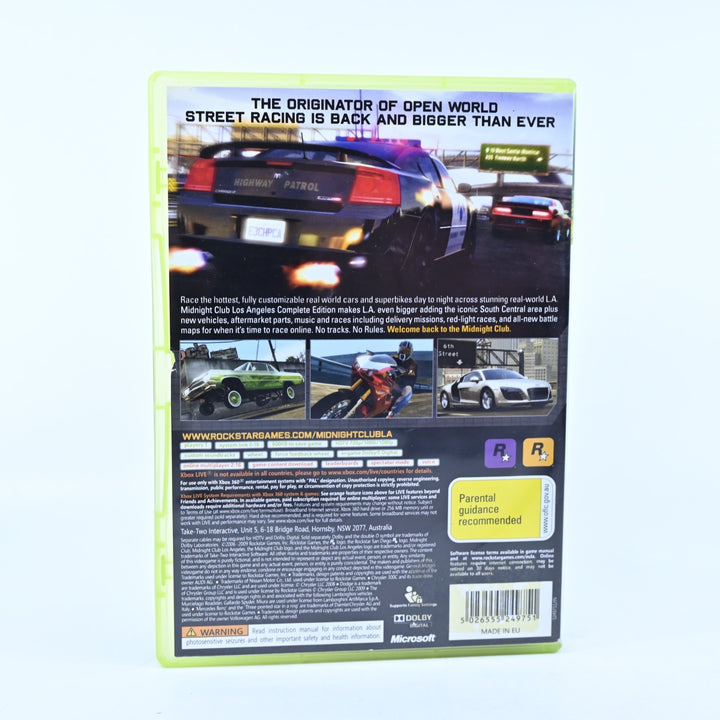 Midnight Club Los Angeles Complete Edition - Xbox 360 Game + Manual - PAL