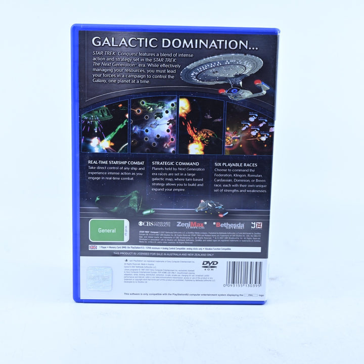 Star Trek Conquest - Sony Playstation 2 / PS2 Game + Manual - PAL - MINT DISC!