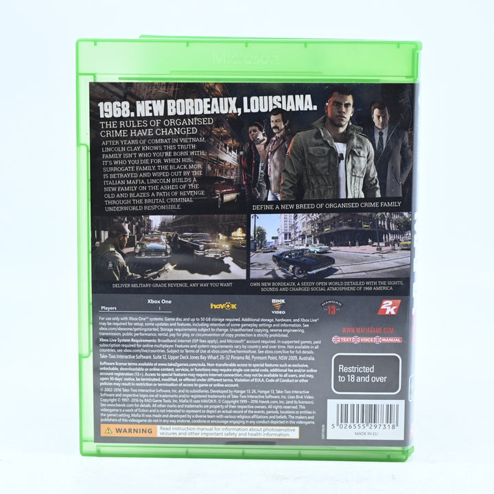 Mafia III 3 - Xbox One Game - PAL - FREE POST!