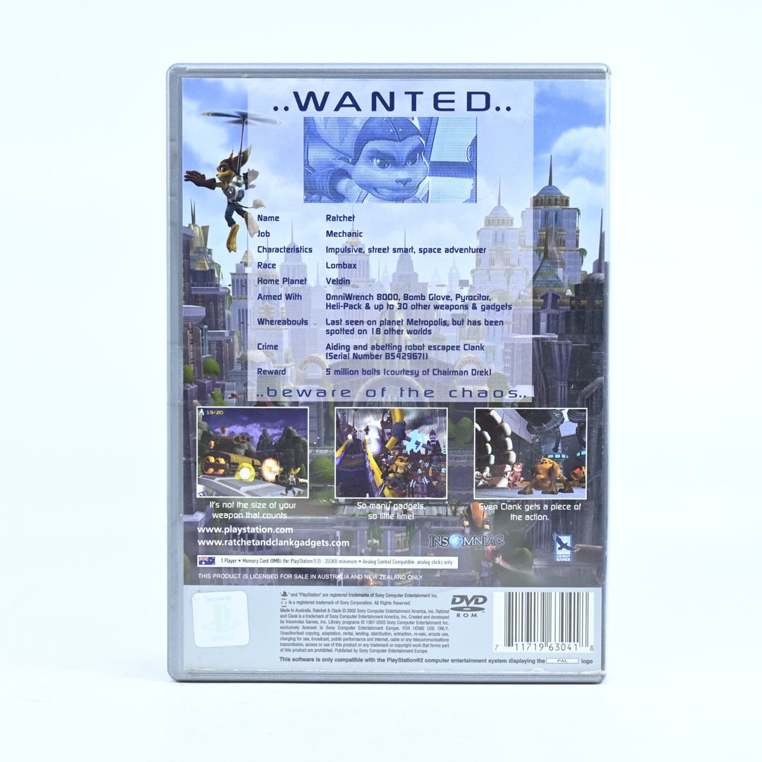 Ratchet & Clank - Sony Playstation 2 / PS2 Game + Manual - PAL
