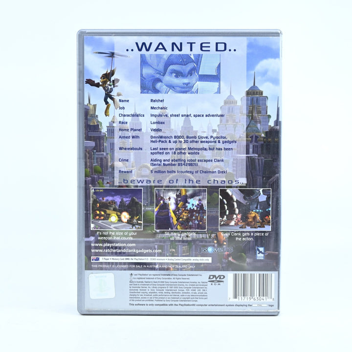Ratchet & Clank - Sony Playstation 2 / PS2 Game + Manual - PAL