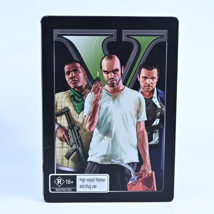 Grand Theft Auto V - Steelbook - Xbox 360 Game + Manual + Map - PAL