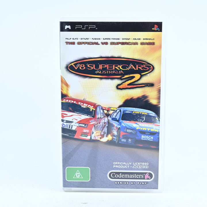 V8 Supercars Australia 2 - Sony PSP Game + Manual - FREE POST!