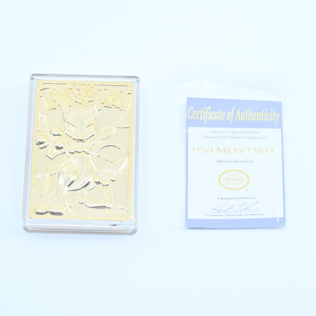 1999 Pokemon 23 Karat Gold Plated Mewtwo with Pokeball Burger King