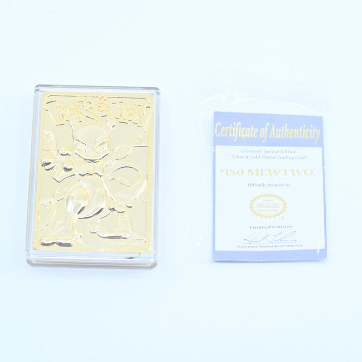 1999 Pokemon 23 Karat Gold Plated Mewtwo with Pokeball Burger King