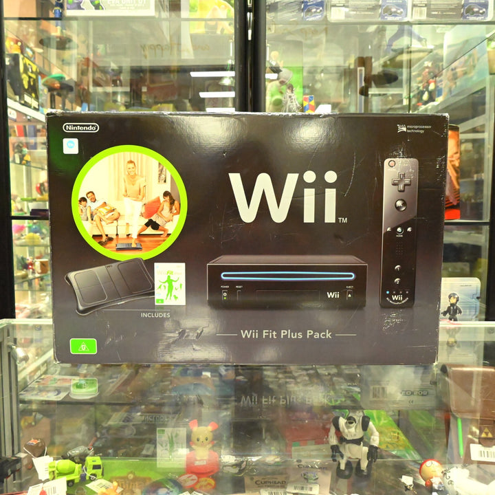 Black Wii Fit Plus Pack - Nintendo Wii Boxed Console - PAL - FREE POST!