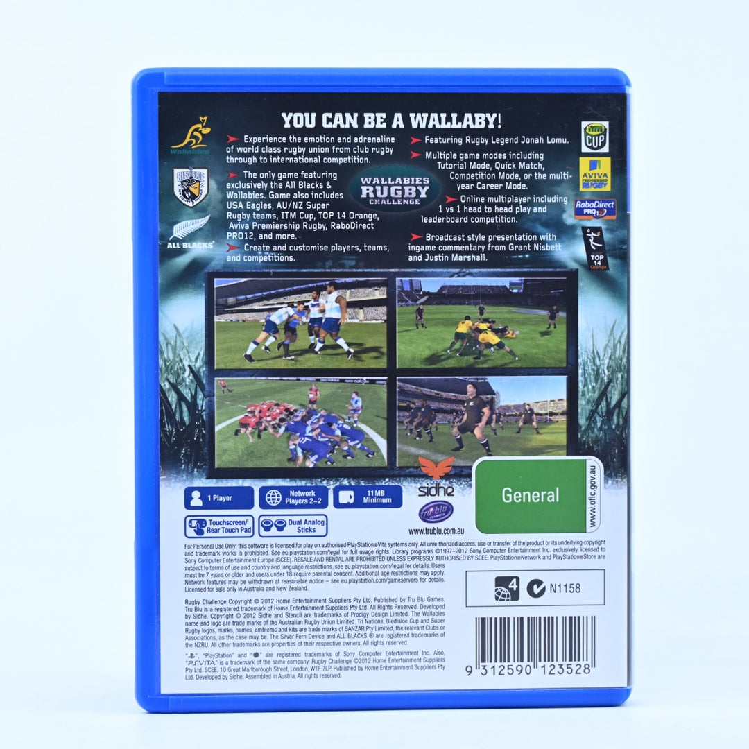Wallabies Rugby Challenge - Sony PS Vita Game - FREE POST!
