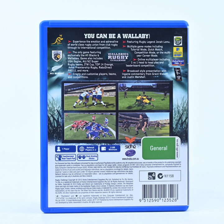 Wallabies Rugby Challenge - Sony PS Vita Game - FREE POST!