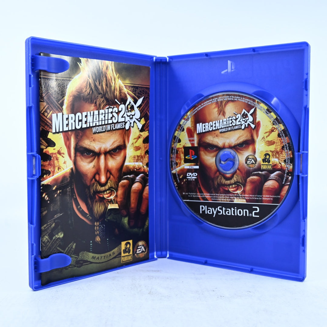 Mercenaries 2: World in Flames - Sony Playstation 2 / PS2 Game + Manual - PAL