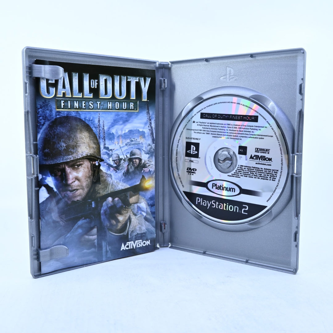 Call of Duty: Finest Hour - Sony Playstation 2 / PS2 Game + Manual - PAL