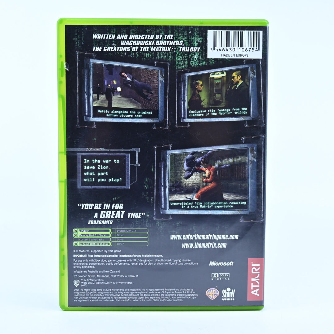 Enter the Matrix - Original Xbox Game + Manual - PAL - MINT DISC!