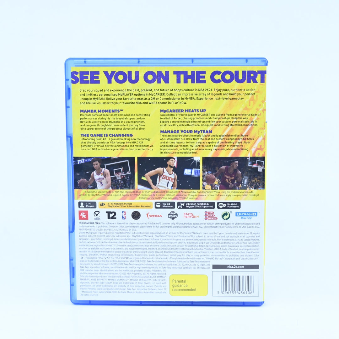 NBA 2K24: Black Mamba Edition - Sony Playstation 5 / PS5 Game - MINT DISC!