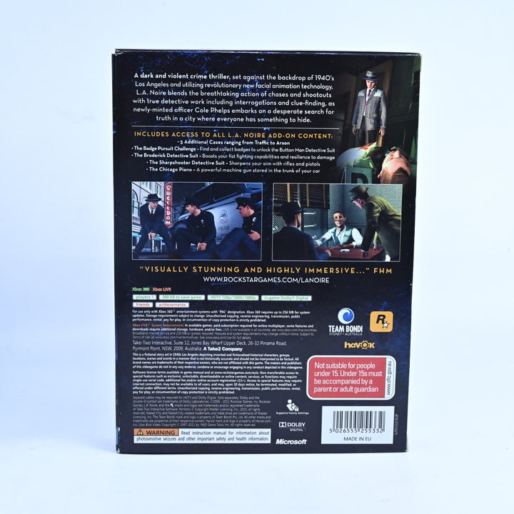 L.A. Noire - The Complete Edition - Xbox 360 Game + Manual - NEAR MINT DISC!