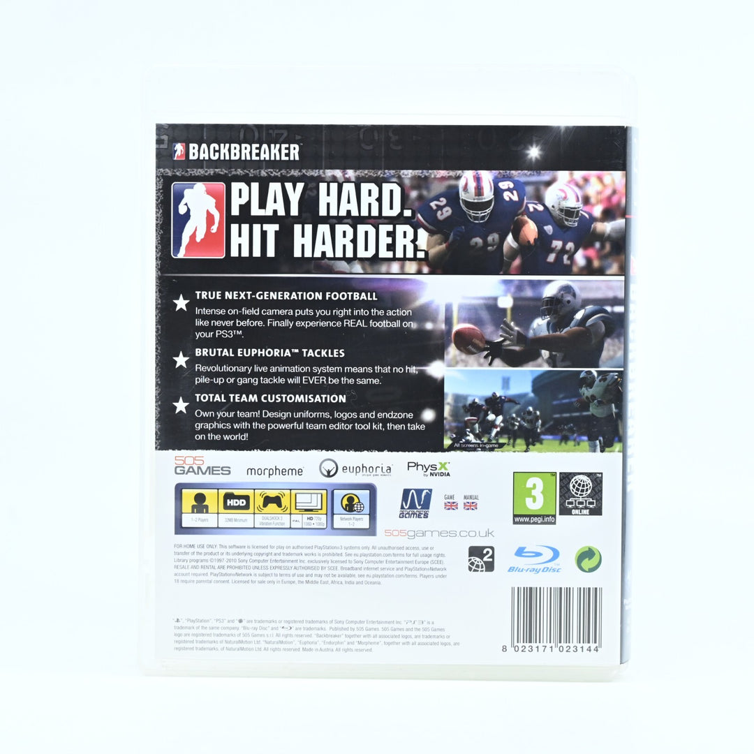 Backbreaker - Sony Playstation 3 / PS3 Game - No Manual - FREE POST!