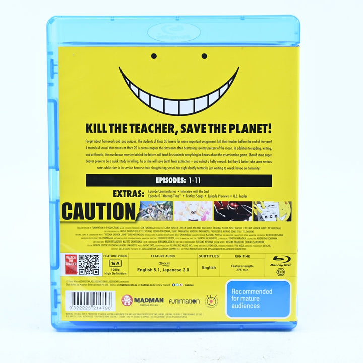 Assassination Classroom Season 1 - Anime Blu-Ray Box Set - Region B - FREE POST!