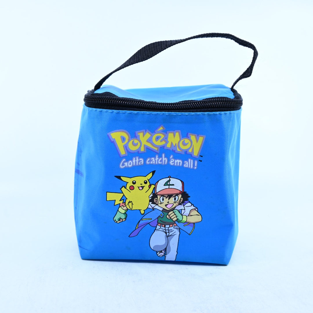 Vintage Pokemon Blue Carry Bag With Handle - 1999 - Nintendo Gameboy Accessory