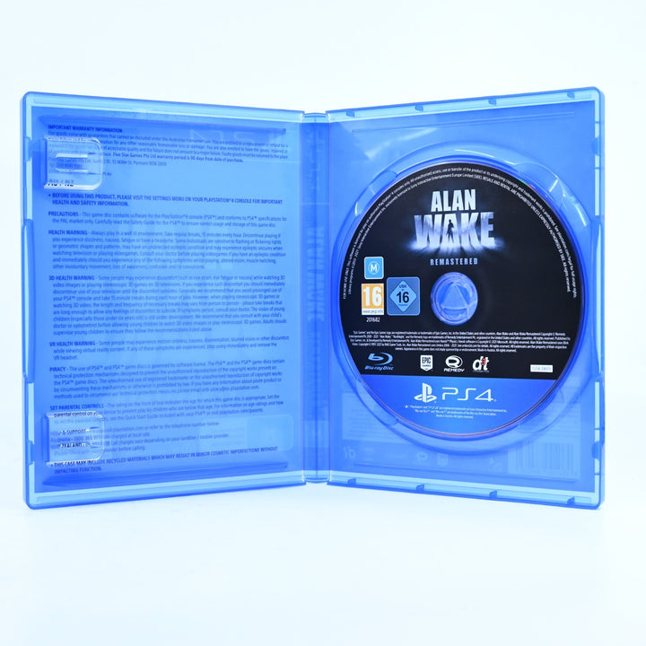 AS NEW! Alan Wake Remastered - Sony Playstation 4 / PS4 Game - FREE POST!