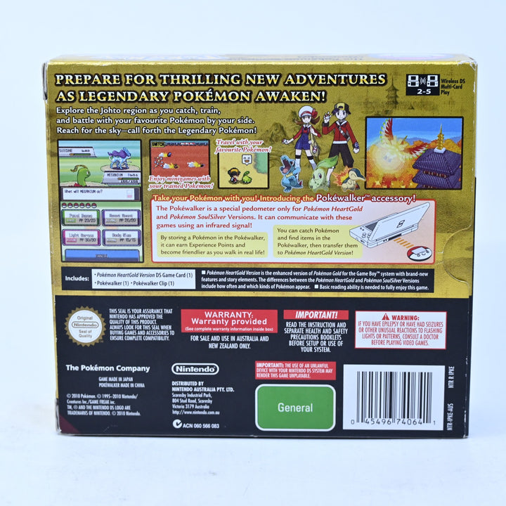 Pokemon HeartGold - Nintendo DS Game Boxed + PokeWalker + Manual Heart Gold