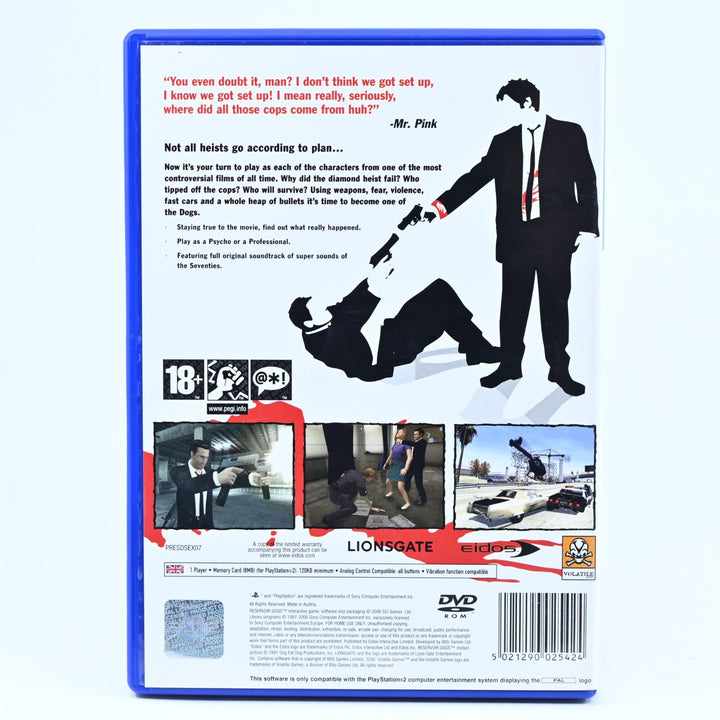 Reservoir Dogs - Sony Playstation 2 / PS2 Game + Manual - PAL - MINT DISC!
