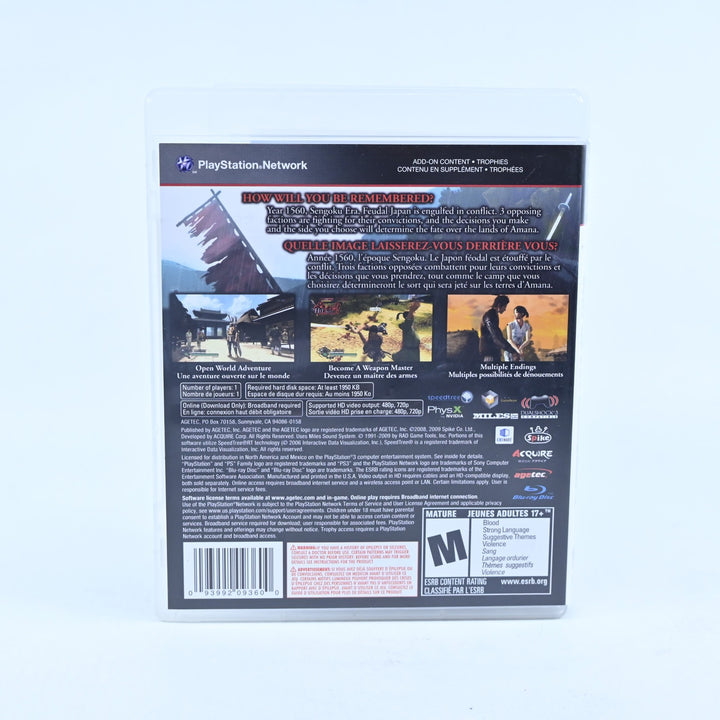 Way of the Samurai 3 - Sony Playstation 3 / PS3 Game + Manual - MINT DISC!