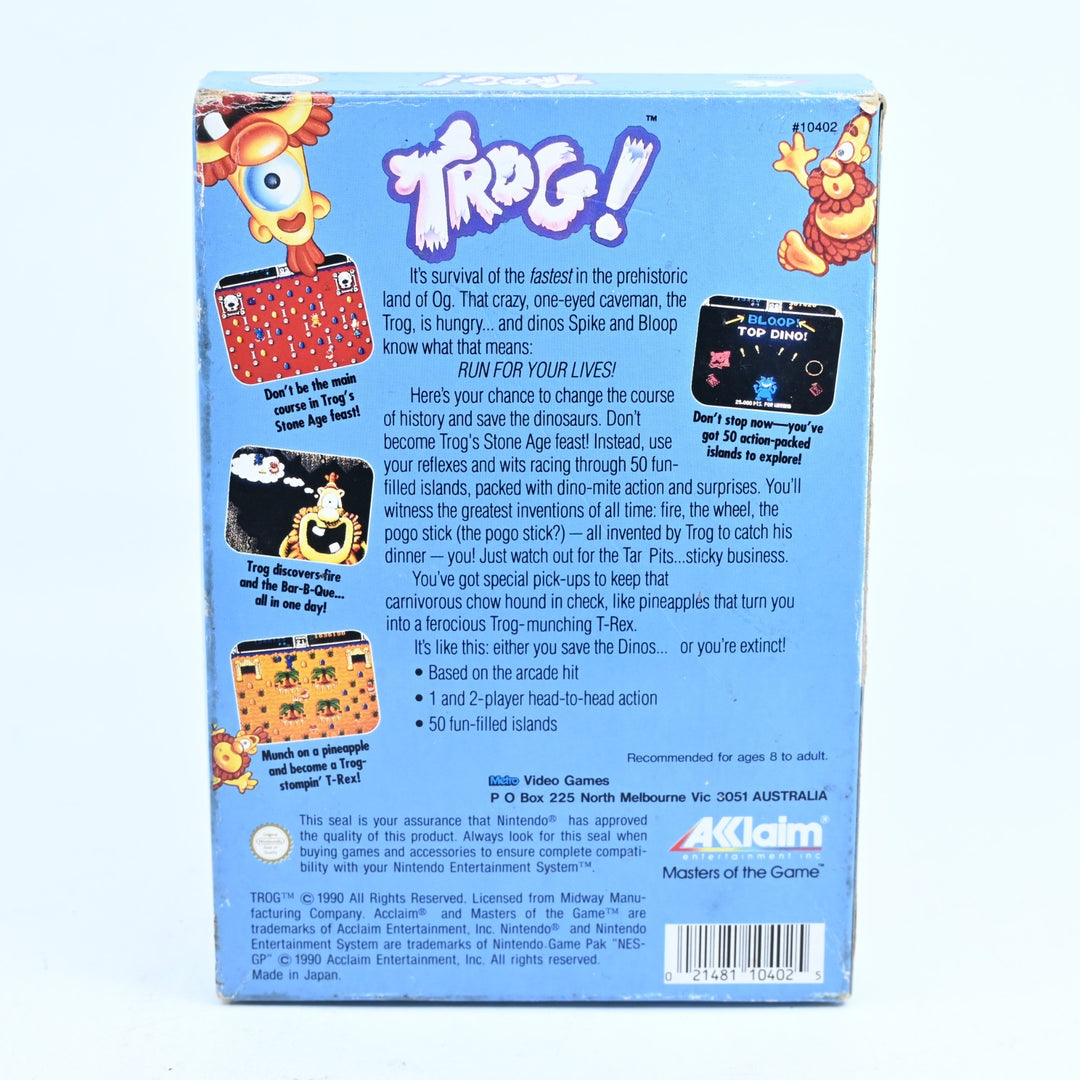 Trog - Nintendo Entertainment System / NES Boxed Game - PAL - FREE POST!