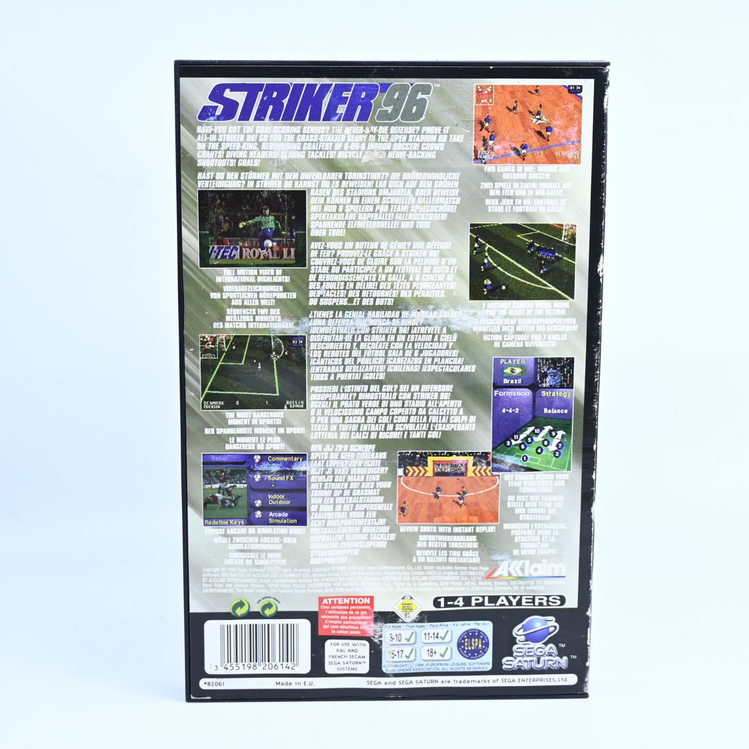Striker 96 - Sega Saturn Game + Manual - PAL - MINT DISC!