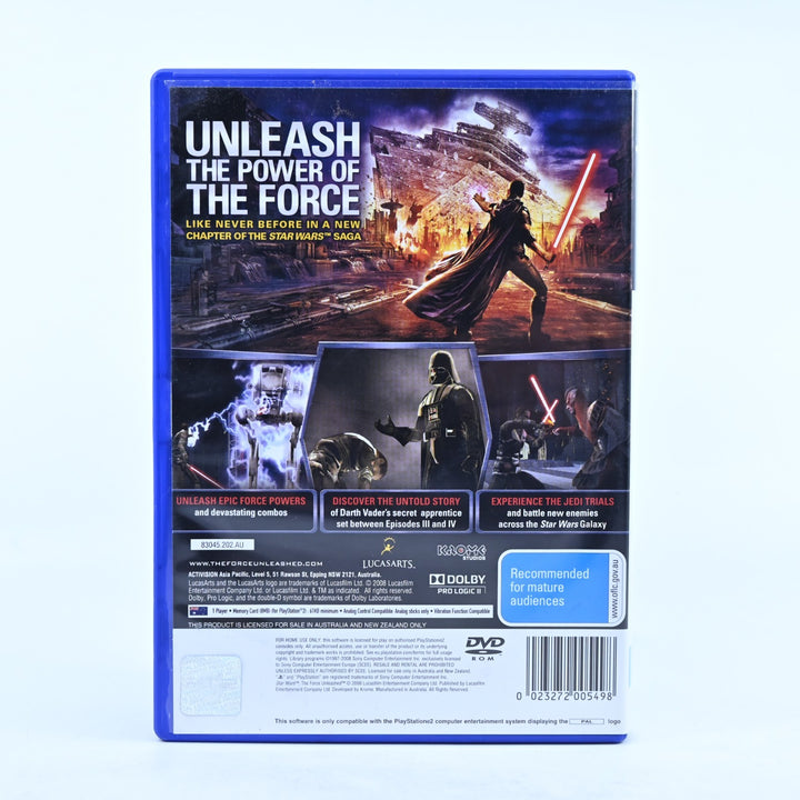 Star Wars: The Force Unleashed - Sony Playstation 2 / PS2 Game + Manual - PAL