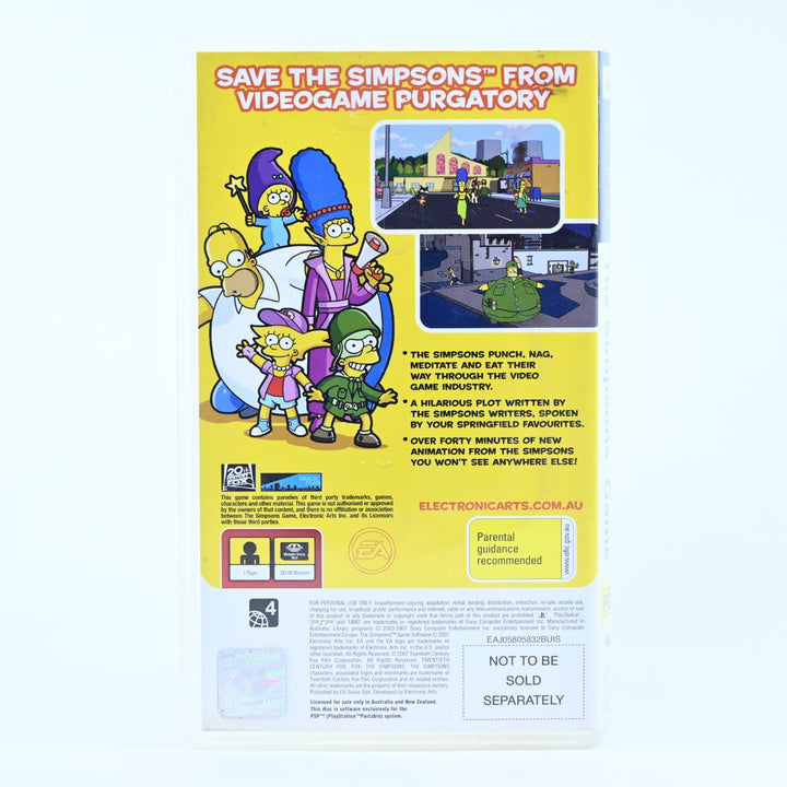The Simpsons Game - Sony PSP Game - No Manual - FREE POST!