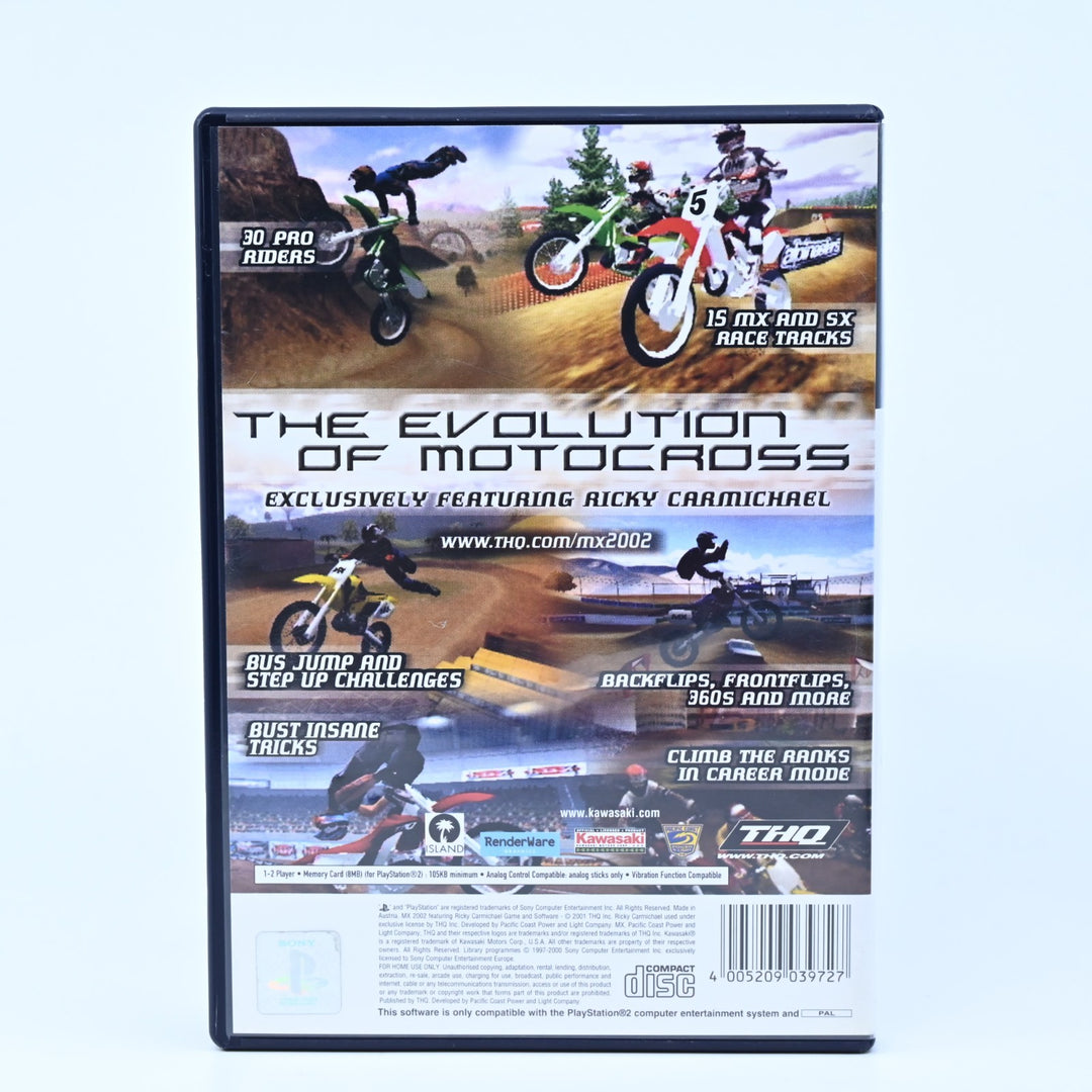 MX 2002 Featuring Ricky Carmichael - Sony Playstation 2 / PS2 Game + Manual