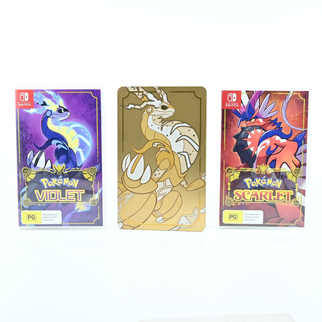 Pokemon Scarlet and Violet Dual Pack Steelbook Edition - Nintendo Switch Game