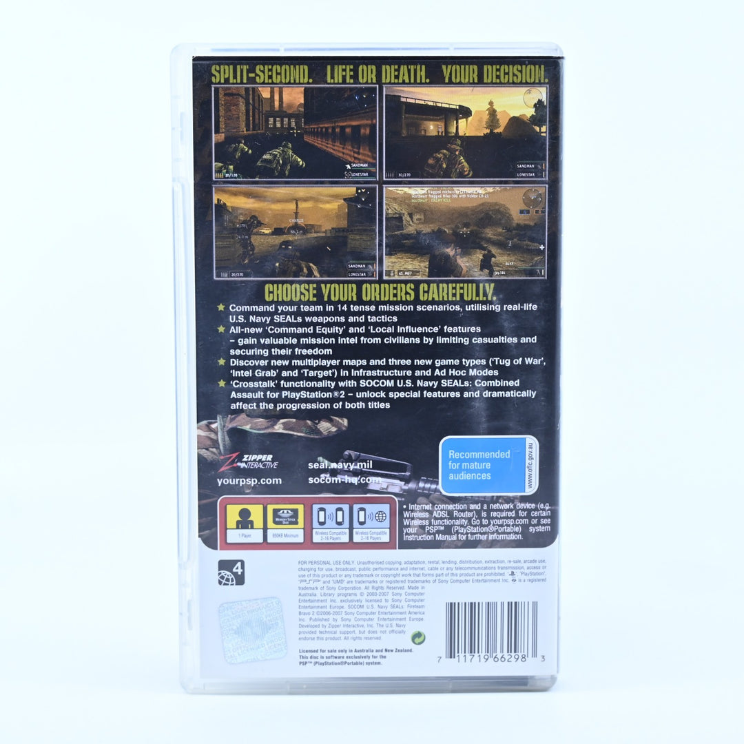 SOCOM U.S. Navy SEALs: Fireteam Bravo - Sony PSP Game - FREE POST!