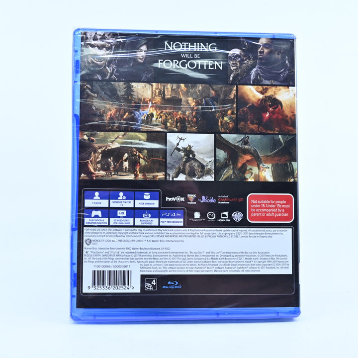 Middle-Earth: Shadow of War - Sony Playstation 4 / PS4 Game - MINT DISC! SEALED!