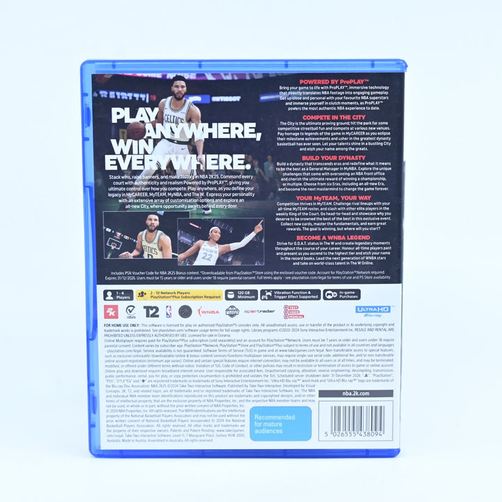 NBA 2K25 - Sony Playstation 5 / PS5 Game - MINT DISC!