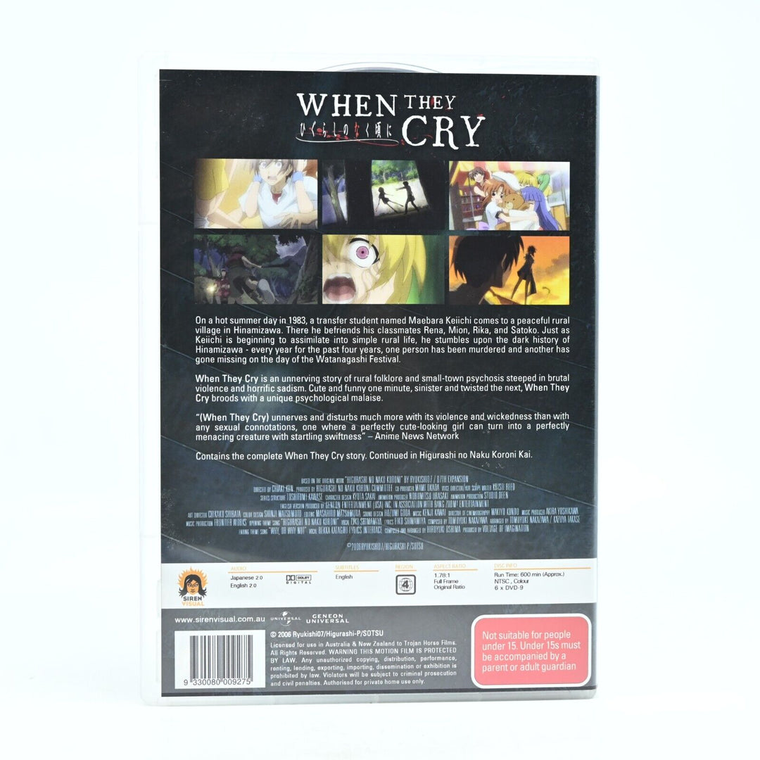 When They Cry - Complete First Season - Region 4 - DVD - FREE POST! Anime AUS