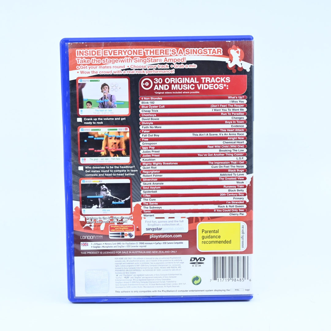 Singstar: Amped - Sony Playstation 2 / PS2 Game - No Manual - PAL - MINT DISC!