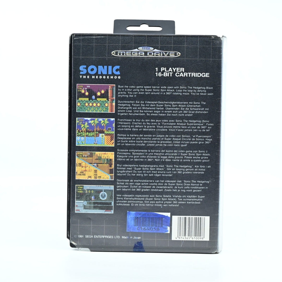 Sonic The Hedgehog - Sega Mega Drive Game - PAL - FREE POST!