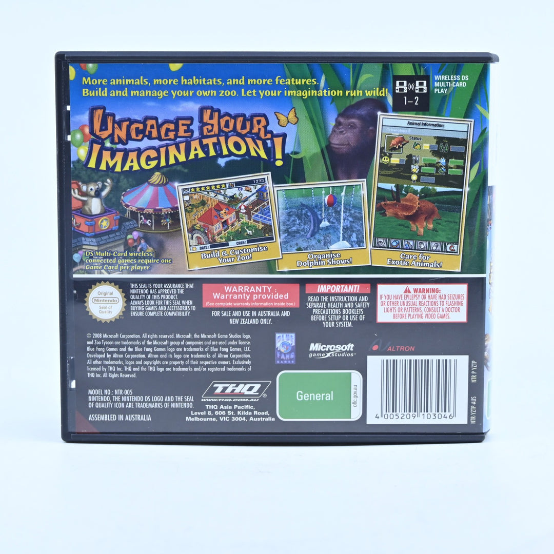 Zoo Tycoon 2 - Nintendo DS Game - PAL + Manual - FREE POST!