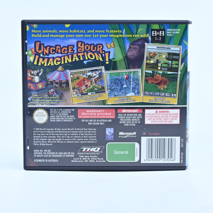 Zoo Tycoon 2 - Nintendo DS Game - PAL + Manual - FREE POST!