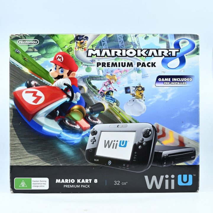 Black - Nintendo Wii U Boxed Console + Mario Kart 8 Game - PAL - FREE POST!