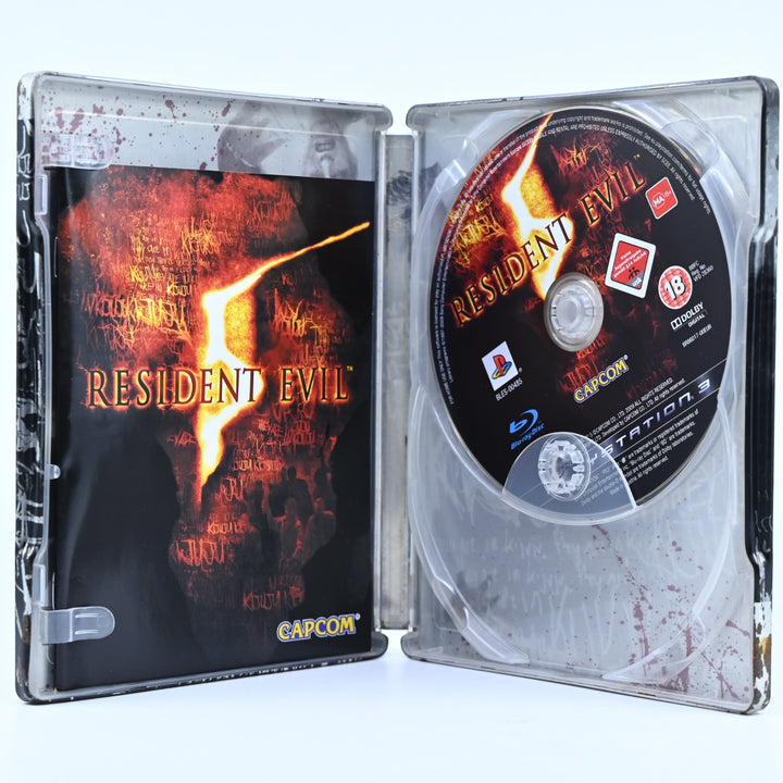 Resident Evil 5 - Sony Playstation 3 / PS3 Game + Steelbook + Manual - FREE POST