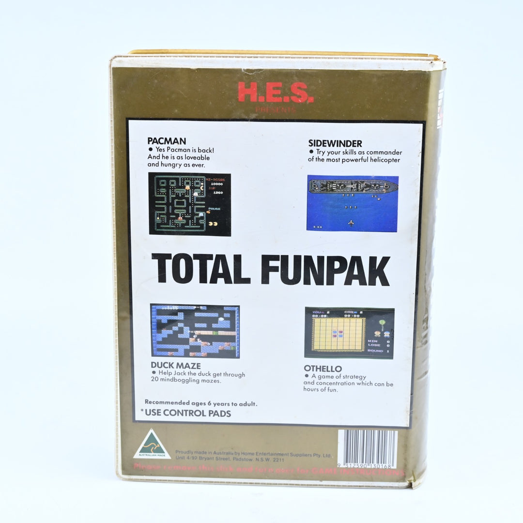 Total Funpak - Piggy Back Cartridge - H.E.S / NES Game - PAL