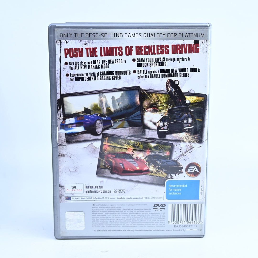 Burnout Dominator - Sony Playstation 2 / PS2 Game + Manual - PAL - MINT DISC!