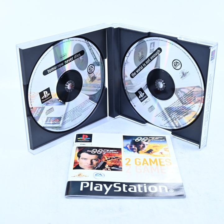 007 Tomorrow Never Dies / The World Is Not Enough - PS1 Game + Manual - PAL