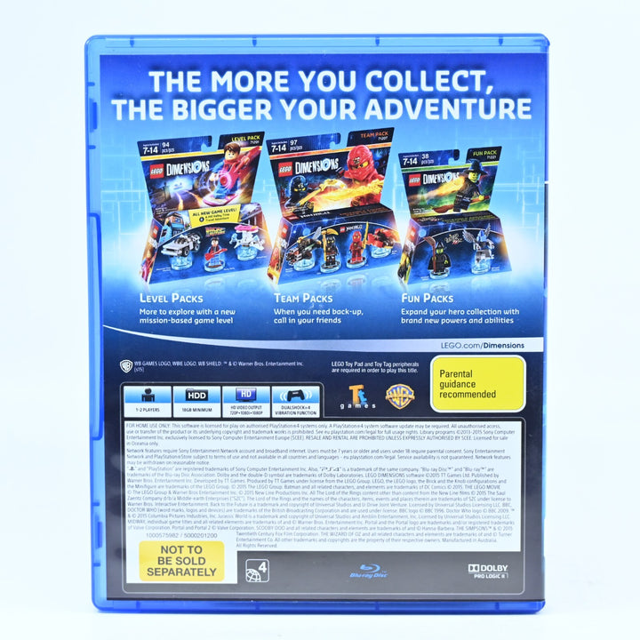 Lego Dimensions - Sony Playstation 4 / PS4 Game + Manual - FREE POST!