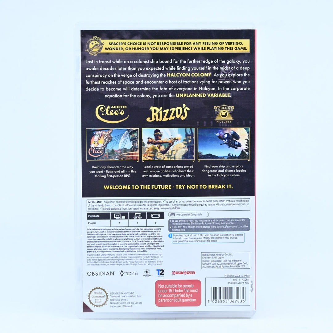 The Outer Worlds - Nintendo Switch Game - FREE POST!