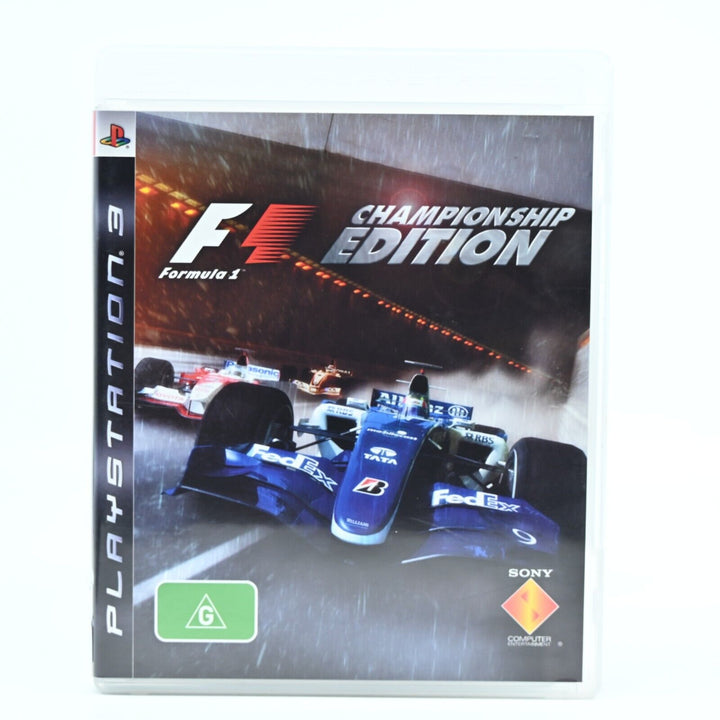 F1 Formula One: Championship Edition - Sony Playstation 3 / PS3 Game + Manual